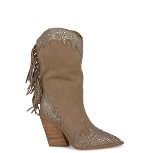 Bottes à Talons Alma En Pena Boot with fringes and rhinestones Bleu Femme | ZSK-69715061